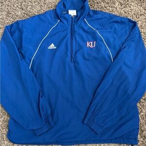 adidas Royal Blue KU Quarter-Zip Pullover